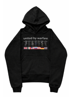 "united by warfare" hoodie (black)