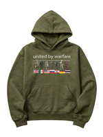 "united by warfare" hoodie (green)