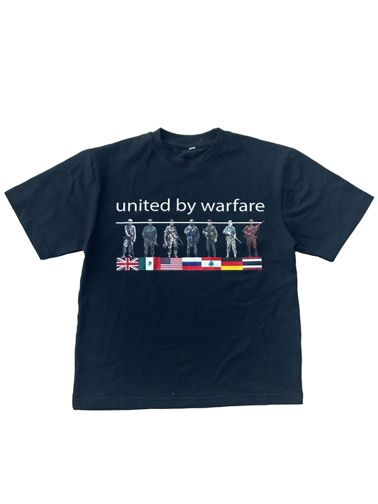 "united by warfare" tee