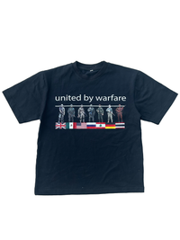 "united by warfare" tee