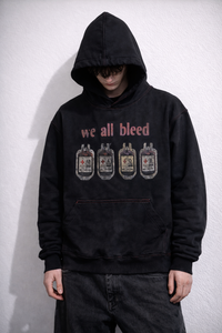 "we all bleed" hoodie (black)