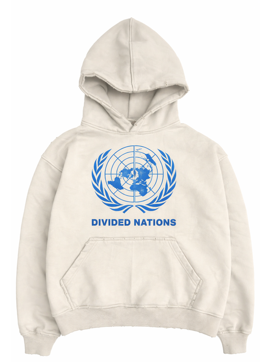 "divided nations" hoodie (white)