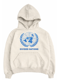 "divided nations" hoodie (white)